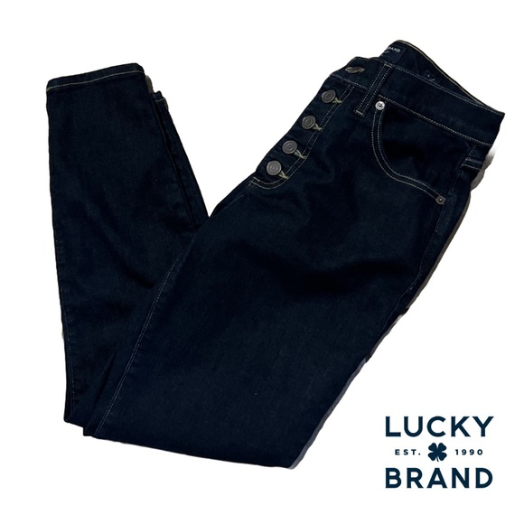 Lucky Brand | High Waisted | Dark Denim Jeans | Size 6 - Picture 2 of 4